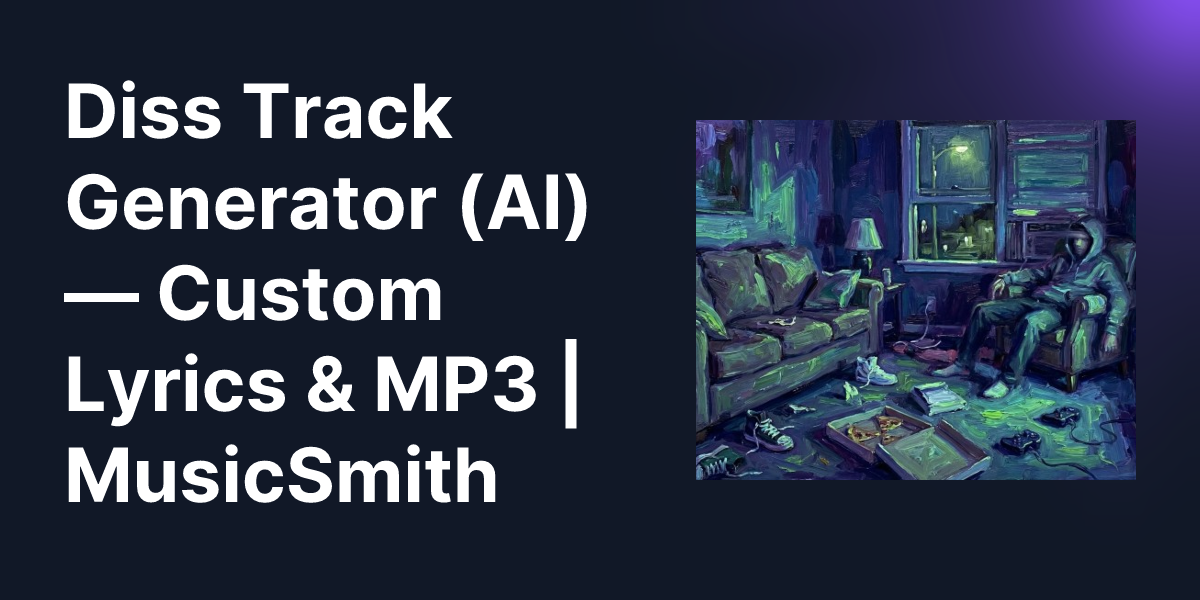 Dis Track Intro Diss Track Generator (AI) — Custom Lyrics & MP3 | MusicSmith