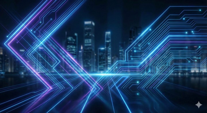 Professional corporate jingle for tech company, modern and innovative feel, 30 seconds, instrumental