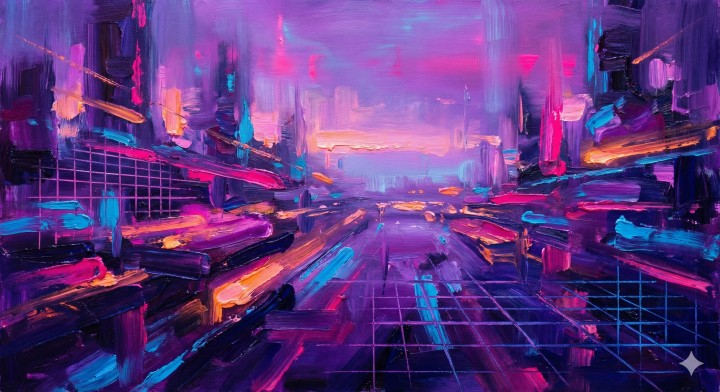 Upbeat synthwave, fast-paced, retro 80s vibe with driving bass, instrumental