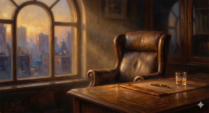 Warm jazz retirement tribute for "Dave", 30 years of service, smooth male vocal, mentions "corner office"