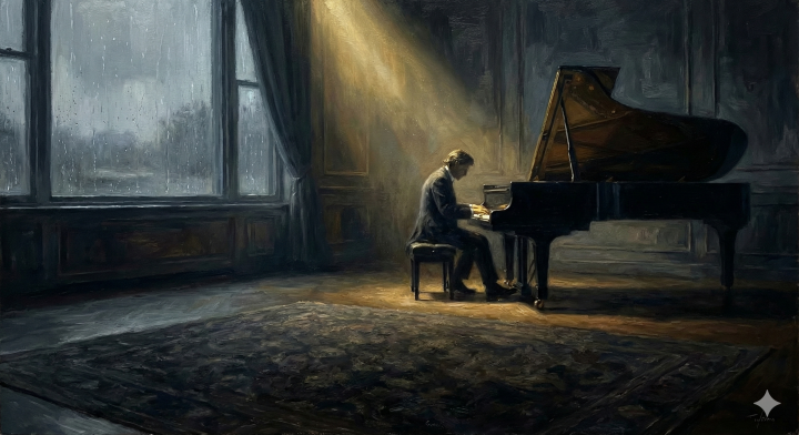 Emotional piano ballad in A minor, 75 BPM, building to powerful chorus with breathy delivery