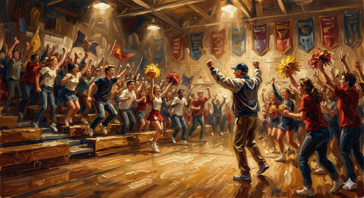 Fun rap tribute for "Coach Martinez", male vocal, mentions school memories and pep rallies