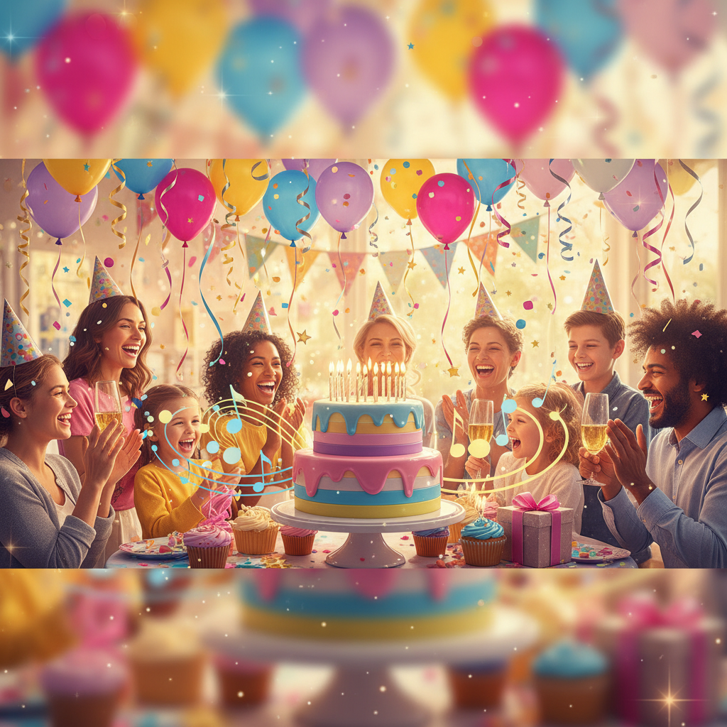 Happy birthday song with name “Ava”, upbeat pop at 120 BPM, female vocals, joyful chorus